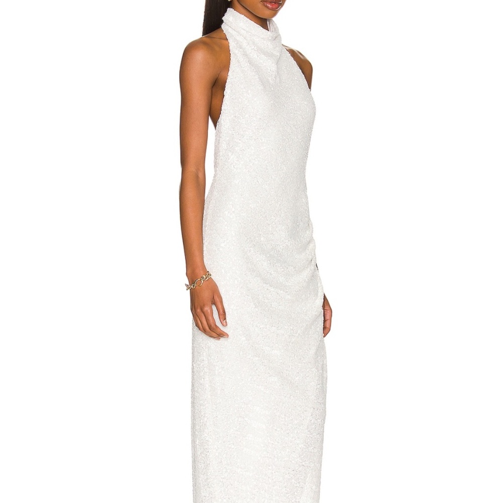 Samba white sequin gown